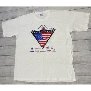 Vintage Y2K Winter Bluegrass State Games T Shirt 2002 2XL XXL Pepsi Kentucky